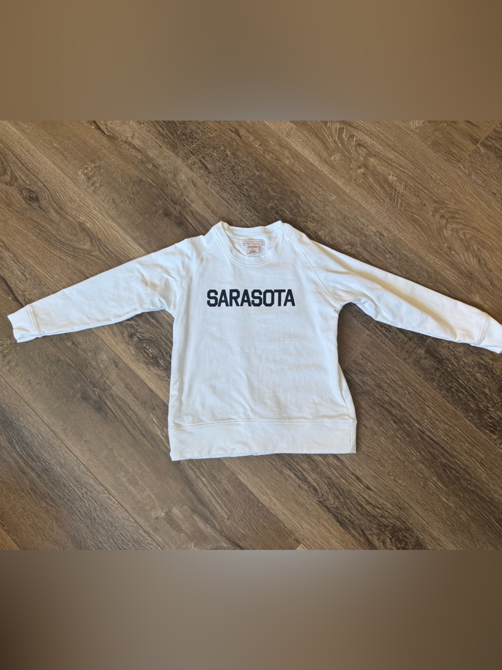 The Beaufort Bonnet Company Kids White Sarasota Crewneck Pullover